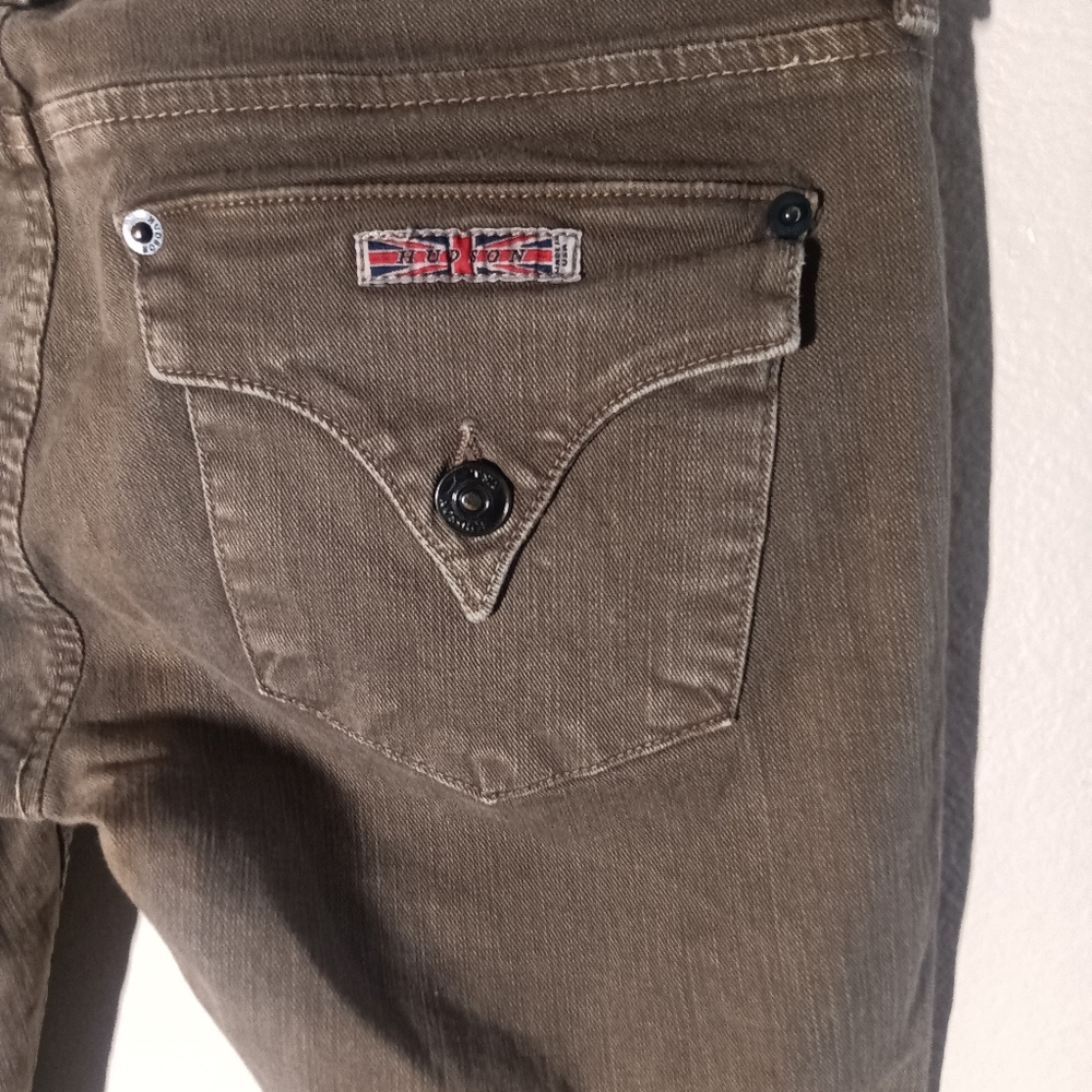 Hudson Womens Low-Rise Skinny Jeans In Olive Size 26 EUC - Picture 8 of 8